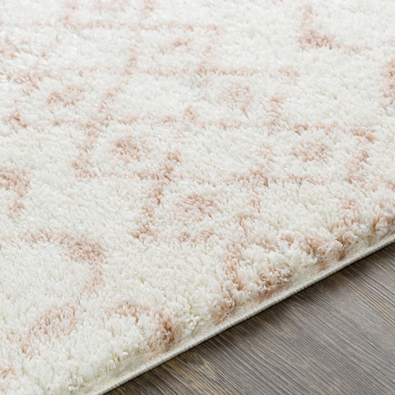 Dakota Fields Performance Cream/Pale Pink Rug & Reviews Wayfair